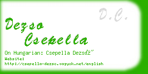 dezso csepella business card